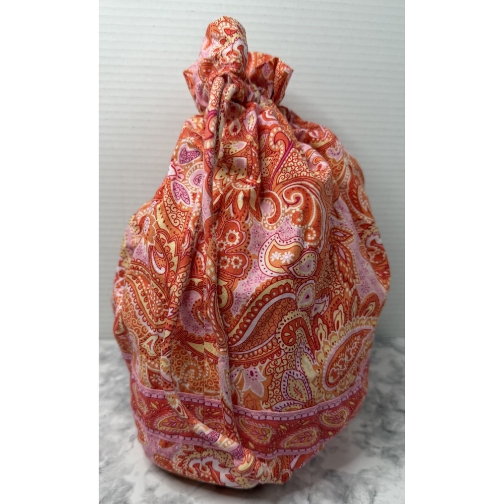 Vera Bradley Drawstring Wet/Dry Ditty Bag/Bucket Bag Sherbet Paisley Retired